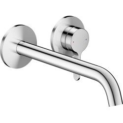 Axor One Jednouchwytowa bateria umywalkowa z wylewką 220 mm, ścienna, podtynkowa, Chrom