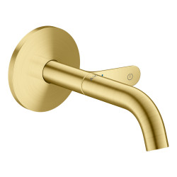 Axor One Bateria umywalkowa Select z wlewką 160 mm, ścienna, podtynkowa, Mosiądz Szczotkowany