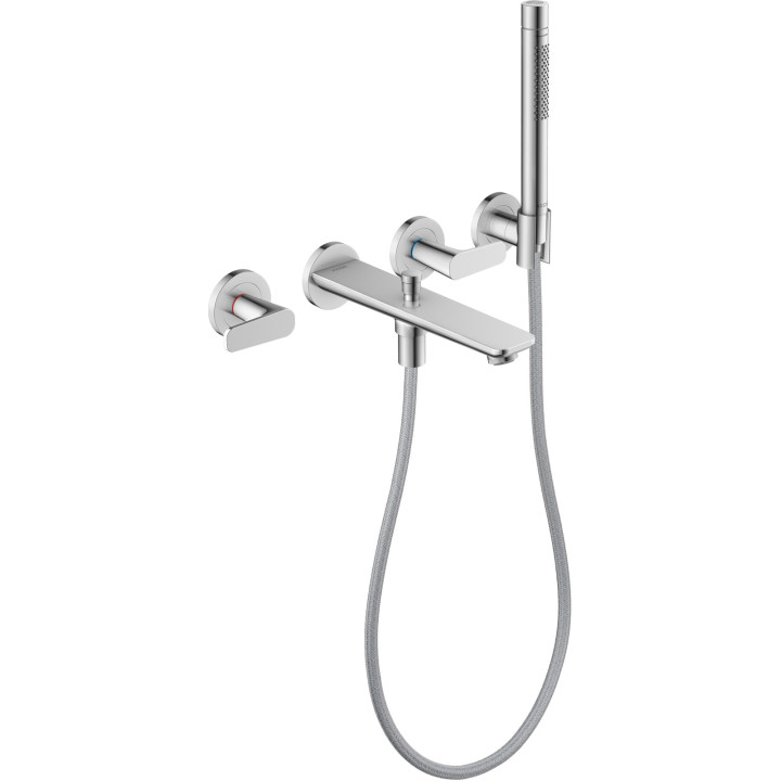 Axor Citterio C 3-otworowa bateria wannowa z punktowym zestawem