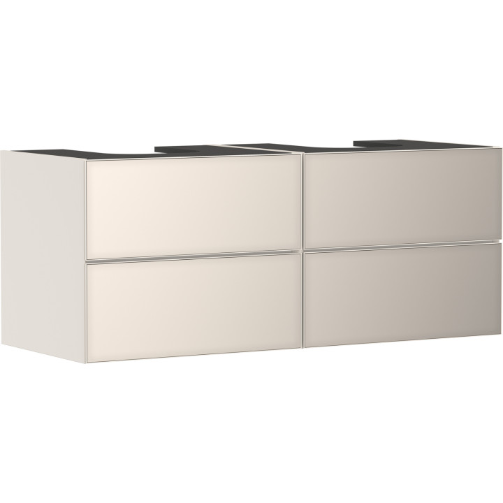Hansgrohe Xevolos E Szafka pod 2 szlifowane umywalki wpuszczane w