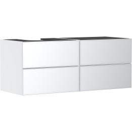 HG Xevolos E Szafka pod szlifowaną umywalkę wpuszczaną w blat/nablatową po lewej str. z 4 szufladami 1370/550, Biały Mat. Kolor 