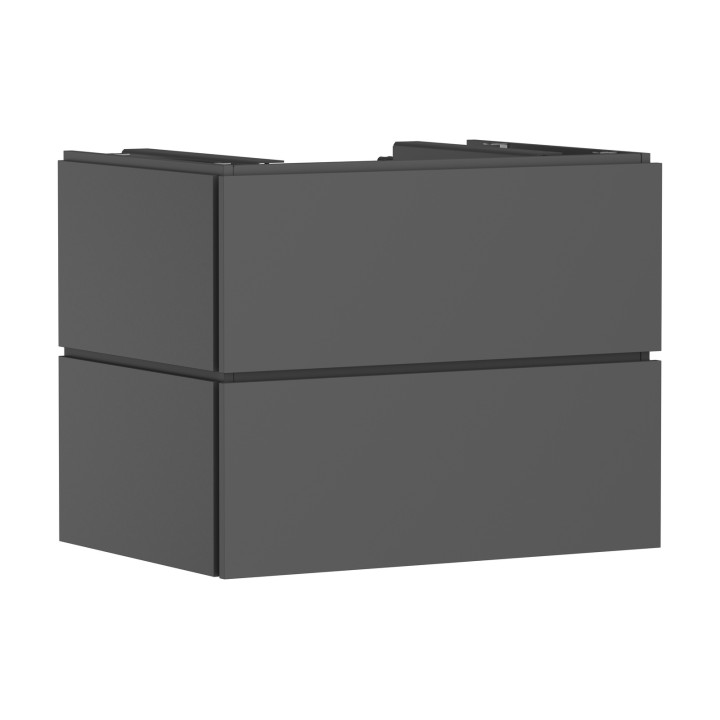 HG Xilesa E Szafka pod szlifowaną umywalkę wpuszczaną w blat/nablatową z 2 szufladami PushOpen 780/550, Szary Łupek Matowy