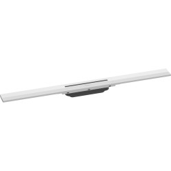Hansgrohe RainDrain Flex Element zewnętrzny odpływu liniowego 800 do przycięcia, montaż odsunięty od ściany, Biały Matowy