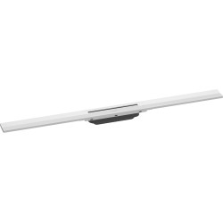 Hansgrohe RainDrain Flex Element zewnętrzny odpływu liniowego 900 do przycięcia, montaż odsunięty od ściany, Biały Matowy