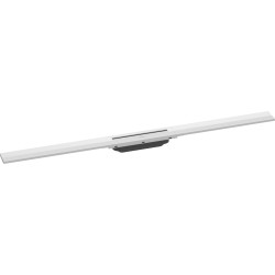 HG RainDrain Flex Element zewnętrzny odpływu liniowego 1000 z możliwością przycięcia, montaż odsunięty od ściany, Biały Matowy