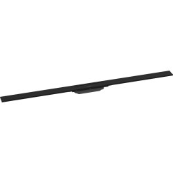 Hansgrohe RainDrain Flex Element zewnętrzny odpływu liniowego 1200 do przycięcia, montaż odsunięty od ściany, Czarny Matowy