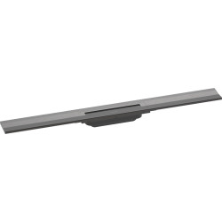 HG RainDrain Flex Element zewnętrzny odpływu liniowego 800 z możliwością przycięcia, montaż przyścienny, Czarny Chrom Szczotkowa