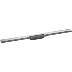 HG RainDrain Flex Element zewnętrzny odpływu liniowego 1000 z możliwością przycięcia, montaż przyścienny, Chrom