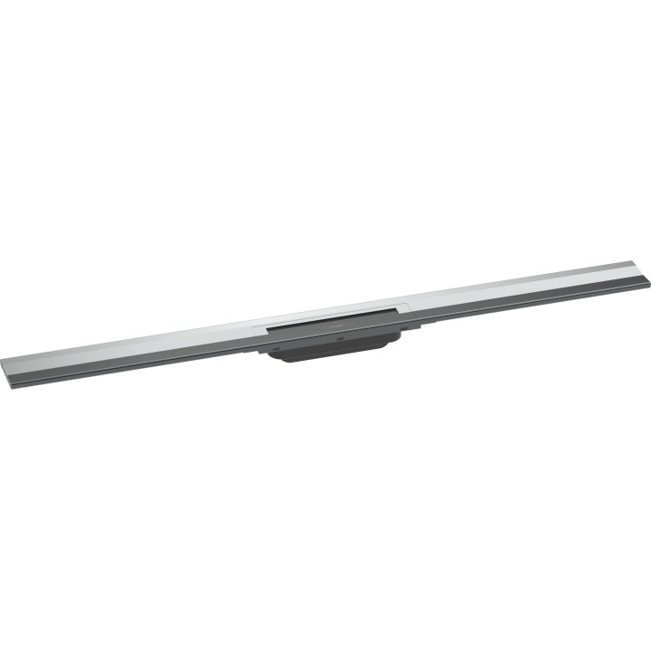 HG RainDrain Flex Element zewnętrzny odpływu liniowego 1000 z możliwością przycięcia, montaż przyścienny, Chrom