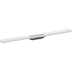 Hansgrohe RainDrain Flex Element zewnętrzny odpływu liniowego 1000 z możliwością przycięcia, montaż przyścienny, Biały Matowy