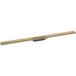 HG RainDrain Flex Element zewnętrzny odpływu liniowego 1200 z możliwością przycięcia, montaż przyścienny, Brąz Szczotkowany