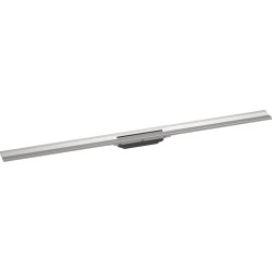 RainDrain Flex Element zewnętrzny odpływu liniowego 1200 do przycięcia, montaż przyścienny, Stal Szlachetna Szczotkowana