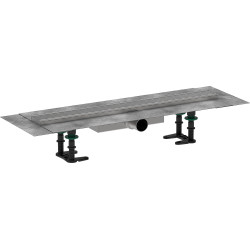 Hansgrohe RainDrain Compact Kompletny odpływ liniowy 600, ruszt ozdobny, niski, Stal Szlachetna Szczotkowana