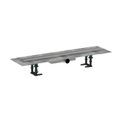 Hansgrohe RainDrain Compact Kompletny odpływ liniowy 700, ruszt ozdobny, niski, Stal Szlachetna Szczotkowana