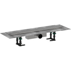 Hansgrohe RainDrain Compact Kompletny odpływ liniowy 600, ruszt ozdobny, standardowy, Stal Szlachetna Szczotkowana