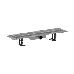 Hansgrohe RainDrain Compact Kompletny odpływ liniowy 700, ruszt ozdobny, standardowy, Stal Szlachetna Szczotkowana