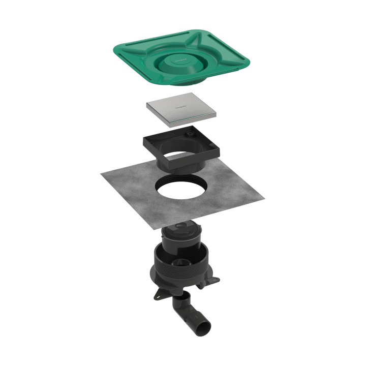 Hansgrohe RainDrain Spot Plus Kompletny odpływ punktowy 150/150 z