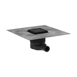 Hansgrohe RainDrain Brilliance Kompletny odpływ punktowy 100/100, ruszt ozdobny/do wyłożenia płytkami, Czarny Matowy