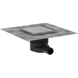 RainDrain Brilliance Kompletny odpływ punktowy 150/150, ruszt ozdobny/do wyłożenia płytkami, Stal Szlachetna Szczotkowana