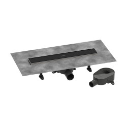 Hansgrohe RainDrain Go Kompletny odpływ liniowy 500, ruszt ozdobny/do wyłożenia płytkami, standardowy/niski, Czarny Matowy