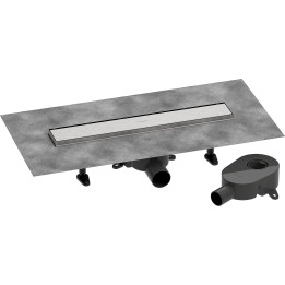 HG RainDrain Go Kompletny odpływ liniowy 500, ruszt ozdobny/do wyłożenia płytkami, standardowy/niski, Stal Szlachetna Szczotkowa