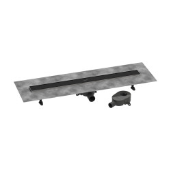 Hansgrohe RainDrain Go Kompletny odpływ liniowy 900, ruszt ozdobny/do wyłożenia płytkami, standardowy/niski, Czarny Matowy