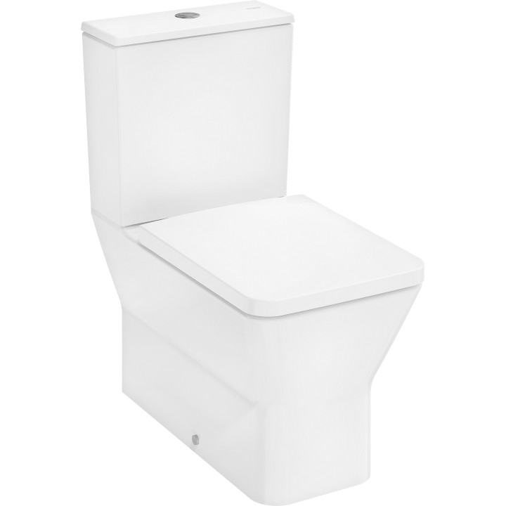 HG EluPura Original Q Kompakt WC 640, przyścienny, odpływ poziomy/pionowy, AquaChannel Flush, z deską, Biały