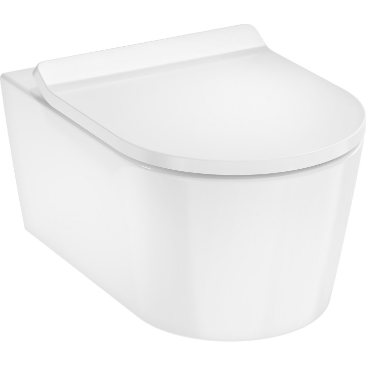 Hansgrohe EluPura S Miska wisząca WC 540, AquaHelix Flush z deską