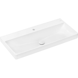 HG Xelu Q Umywalka wisząca 1000/480 z otworem na baterię, bez przelewu, SmartClean, Biały