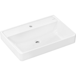 HG Xanuia Q Umywalka wisząca 700/480 z otworem na baterię, bez przelewu, SmartClean, Biały