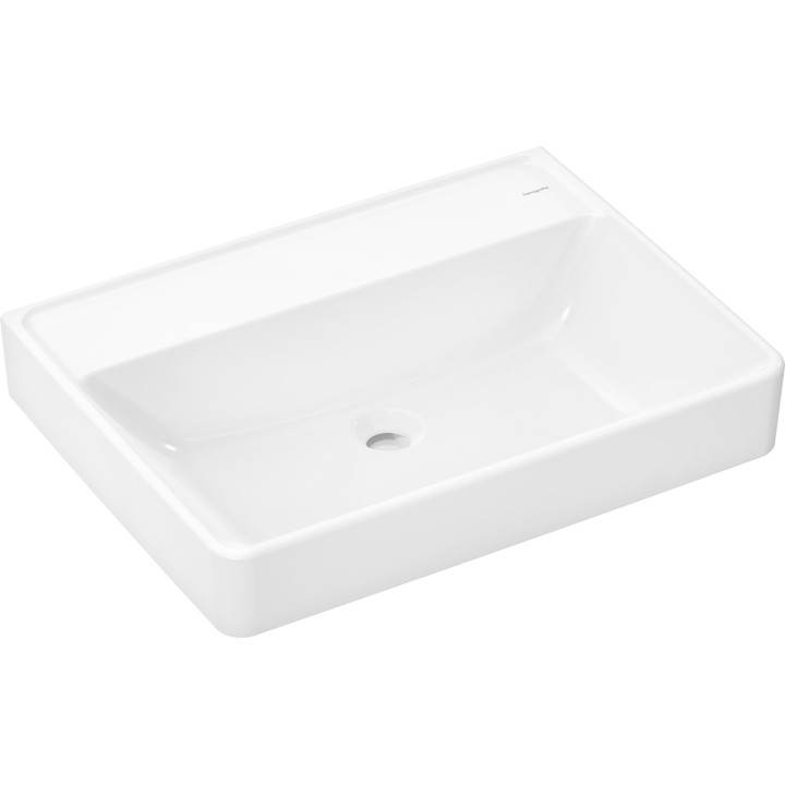 HG Xanuia Q Umywalka wisząca 650/480 bez otworu na baterię, bez przelewu, SmartClean, Biały