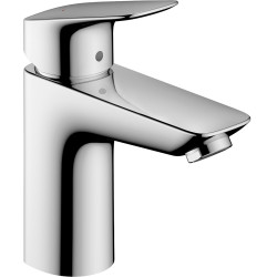 Hansgrohe Logis Jednouchwytowa bateria umywalkowa 100 LowFlow z kompletem odpływowym z cięgłem, Chrom