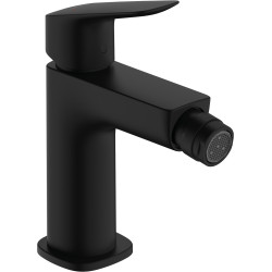 Hansgrohe Logis Q Jednouchwytowa bateria bidetowa 110 Fine z kompletem odpływowym z cięgłem, Czarny Matowy