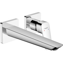 Hansgrohe Logis Q Jednouchwytowa bateria umywalkowa Fine z wylewką 20,6 cm, ścienna, podtynkowa, Chrom