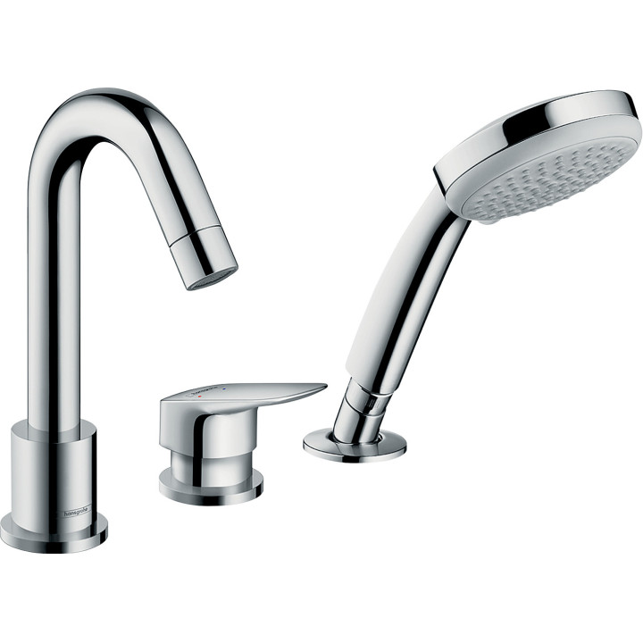 Hansgrohe Logis 3-otworowa jednouchwytowa bateria na brzeg wanny