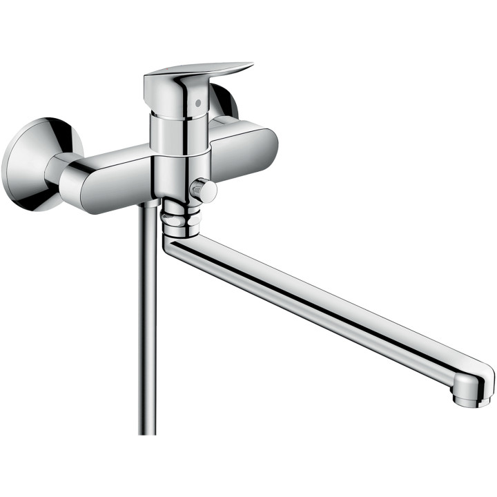 Hansgrohe Logis Jednouchwytowa bateria wannowa z długą wylewką