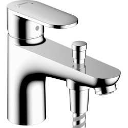 Hansgrohe Vernis Blend Jednouchwytowa bateria wannowa Monotrou z 2 zakresami przepływu i przełącznikiem ciśnieniowym, Chrom