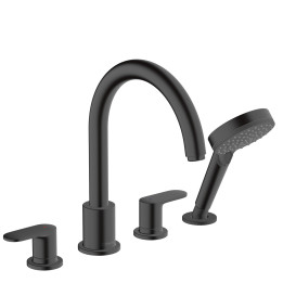 Hansgrohe Vernis Blend 4-otworowa bateria na brzeg wanny, Czarny
