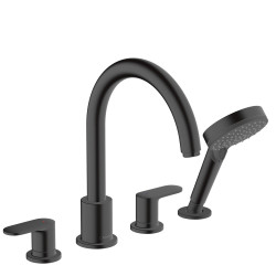 Hansgrohe Vernis Blend 4-otworowa bateria na brzeg wanny, Czarny Matowy