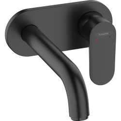 Hansgrohe Vernis Blend Jednouchwytowa bateria umywalkowa z wylewką 20,7 cm, ścienna, podtynkowa, Czarny Matowy