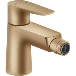 Hansgrohe Talis E Jednouchwytowa bateria bidetowa z kompletem odpływowym z cięgłem, Brąz Szczotkowany