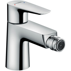 Hansgrohe Talis E Jednouchwytowa bateria bidetowa z kompletem odpływowym Push-Open, Chrom