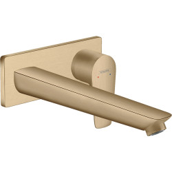 Hansgrohe Talis E Jednouchwytowa bateria umywalkowa z wylewką 22,5 cm, ścienna, podtynkowa, Brąz Szczotkowany