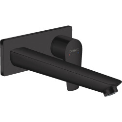 Hansgrohe Talis E Jednouchwytowa bateria umywalkowa z wylewką 22,5 cm, ścienna, podtynkowa, Czarny Matowy