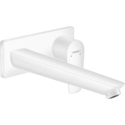 Hansgrohe Talis E Jednouchwytowa bateria umywalkowa z wylewką 22,5 cm, ścienna, podtynkowa, Biały Matowy
