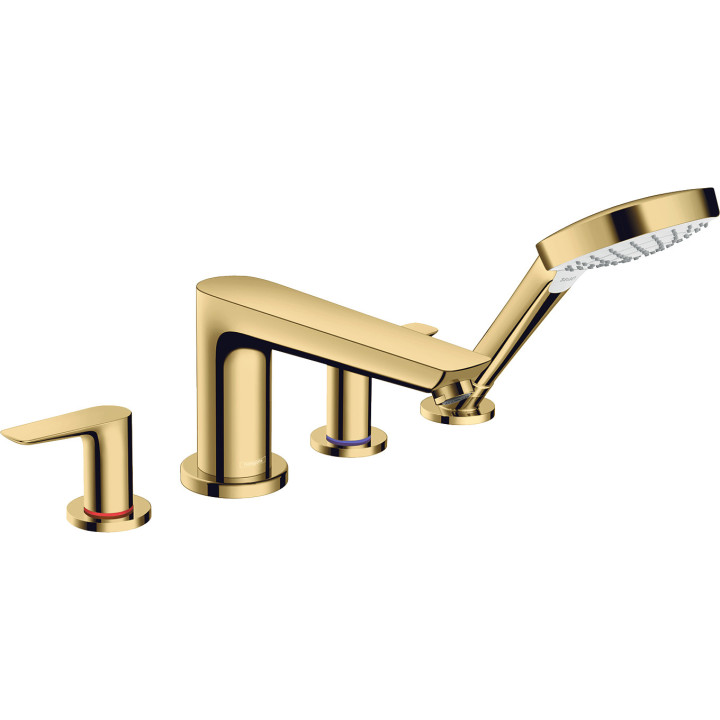 Hansgrohe Talis E 4-otworowa bateria na brzeg wanny, Złoty