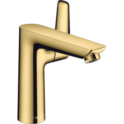 Hansgrohe Talis E Jednouchwytowa bateria umywalkowa 150 z kompletem odpływowym z cięgłem, Złoty Optyczny Polerowany
