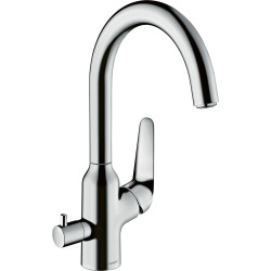 Hansgrohe Focus M42 Jednouchwytowa bateria kuchenna 220, z zaworem umożliwiającym podłączenie zmywarki, Chrom
