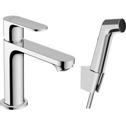 Hansgrohe Rebris S Jednouchwytowa bateria umywalkowa 110 z główką Bidette i wężem 160 cm, bez kompletu odpływowego, Chrom