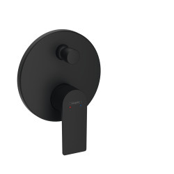 Hansgrohe Rebris E Jednouchwytowa bateria wannowa, podtynkowa do iBox universal, Czarny Matowy